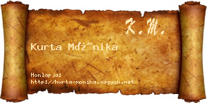 Kurta Mónika névjegykártya