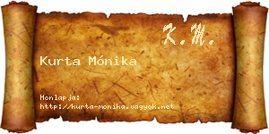 Kurta Mónika névjegykártya