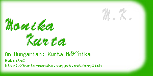monika kurta business card